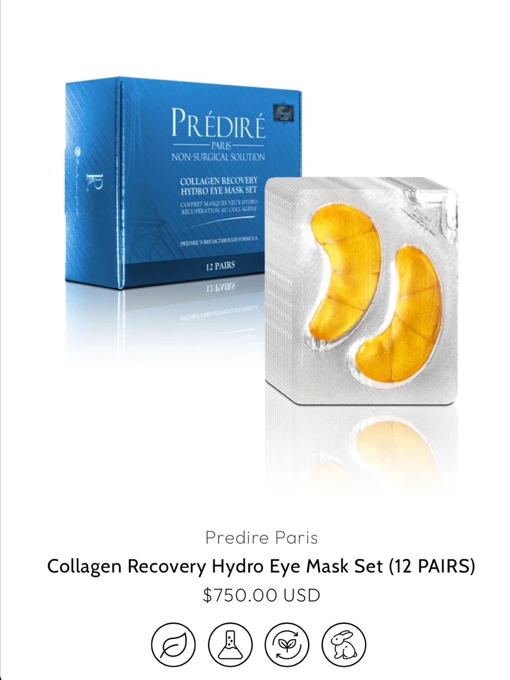 Collagen Recovery Hydro Eye Mask Set – Gold Eye Patches (12 Pairs)